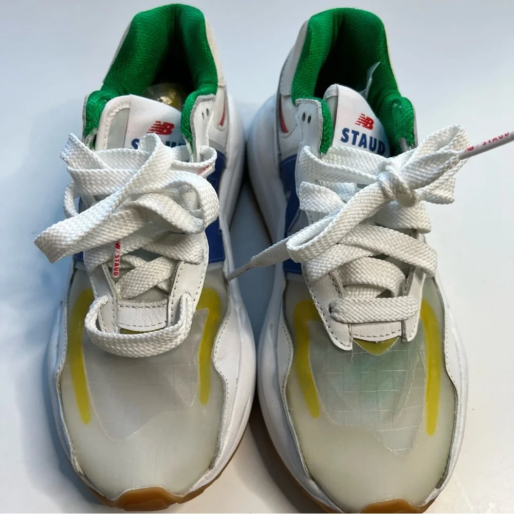 STAUD x New Balance 57/40 Sneakers Mens 6 White Blue Quartz Colored Laces New - Picture 3 of 16